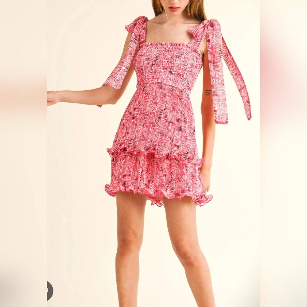RESET BY JANE Giana FLORAL dress in magenta